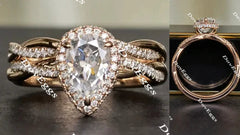 DovEggs halo pave engagement ring only semi-mount only(Exclusively to DovEggs Stones)