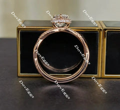 DovEggs halo pave engagement ring only semi-mount only(Exclusively to DovEggs Stones)
