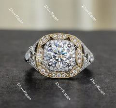 DovEggs vintage halo engagement ring semi-mount only(Exclusively to DovEggs Stones)