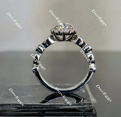 DovEggs art deco halo engagement ring semi-mount only(Exclusively to DovEggs Stones)