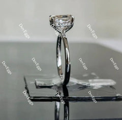 Doveggs hidden halo engagement ring semi-mount only(Exclusively to DovEggs Stones)
