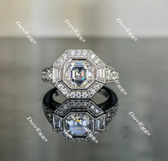 Nouveau Gatsby halo engagement ring only semi-mount only(Exclusively to DovEggs Stones)