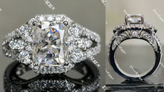 The Janet art deco engagement ring only semi-mount only(Exclusively to DovEggs Stones)