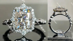 Doveggs halo engagement ring semi-mount only(Exclusively to DovEggs Stones)