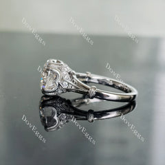 Doveggs round vintage moissanite engagement ring