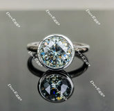 Synergy solitaire bezel engagement ring semi-mount only(Exclusively to DovEggs Stones)