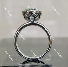 Synergy solitaire bezel engagement ring semi-mount only(Exclusively to DovEggs Stones)