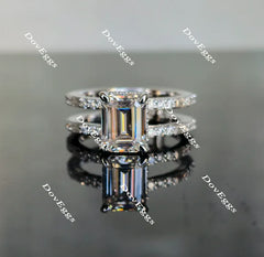 Doveggs pave eternity engagement ring semi-mount only(Exclusively to DovEggs Stones)