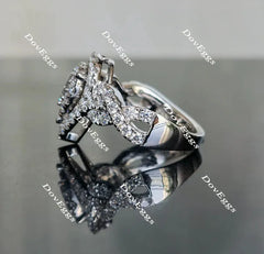 DovEggs split shank double halo engagement ring engagement ring only semi-mount only(Exclusively to DovEggs Stones)