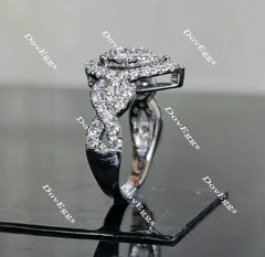 DovEggs split shank double halo engagement ring engagement ring only semi-mount only(Exclusively to DovEggs Stones)