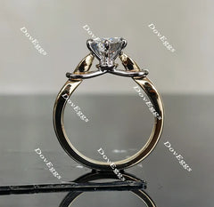Doveggs art deco solitaire engagement ring semi-mount only(Exclusively to DovEggs Stones)