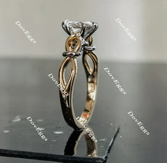 Doveggs art deco solitaire engagement ring semi-mount only(Exclusively to DovEggs Stones)