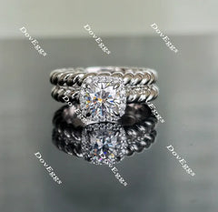 Doveggs halo art deco engagement ring only semi-mount only(Exclusively to DovEggs Stones)