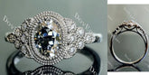 Atherine’s Joy oval side-stone engagement ring semi-mount only(Exclusively to DovEggs Stones)