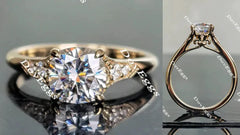 DoveEggs art deco engagement ring only semi-mount only(Exclusively to DovEggs Stones)
