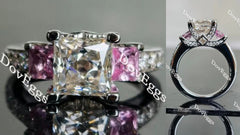 The Ginny side-stone engagement ring only semi-mount only(Exclusively to DovEggs Stones)