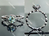 Doveggs vintage bezel engagement ring semi-mount only(Exclusively to DovEggs Stones)