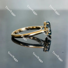 Doveggs half moon three-stone engagement ring semi-mount only(Exclusively to DovEggs Stones)