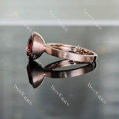 DovEggs bezel textured engagement ring semi-mount only(Exclusively to DovEggs Stones)