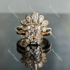 Bezel solitaire engagement ring semi-mount only(Exclusively to DovEggs Stones)