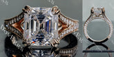 Faythe’s Promise Elizabeth split shank pave engagement ring only semi-mount only(Exclusively to DovEggs Stones)