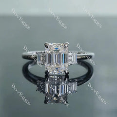 DoveEggs side stone engagement ring only semi-mount only(Exclusively to DovEggs Stones)