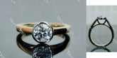 Doveggs solitaire bezel engagement ring semi-mount only(Exclusively to DovEggs Stones)