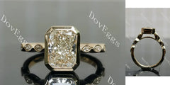Doveggs bezel vintage engagement ring semi-mount only(Exclusively to DovEggs Stones)