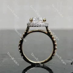 DovEggs halo split shanks engagement ring semi-mount only(Exclusively to DovEggs Stones)