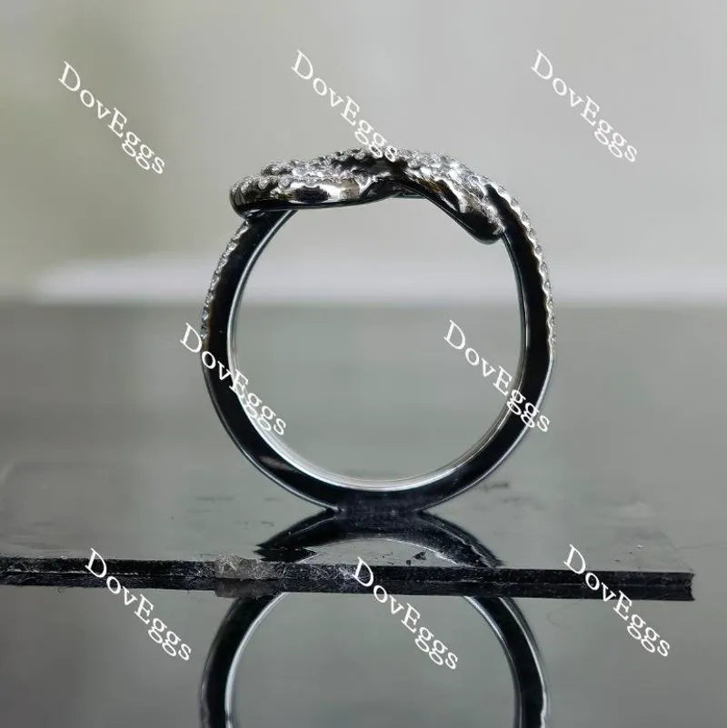 Doveggs round Infinity Knot moissanite/lab grown diamond wedding band-2.6mm band width