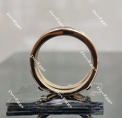 Doveggs princess moissanite/lab grown diamond wedding band/enhancer-8.1mm band width