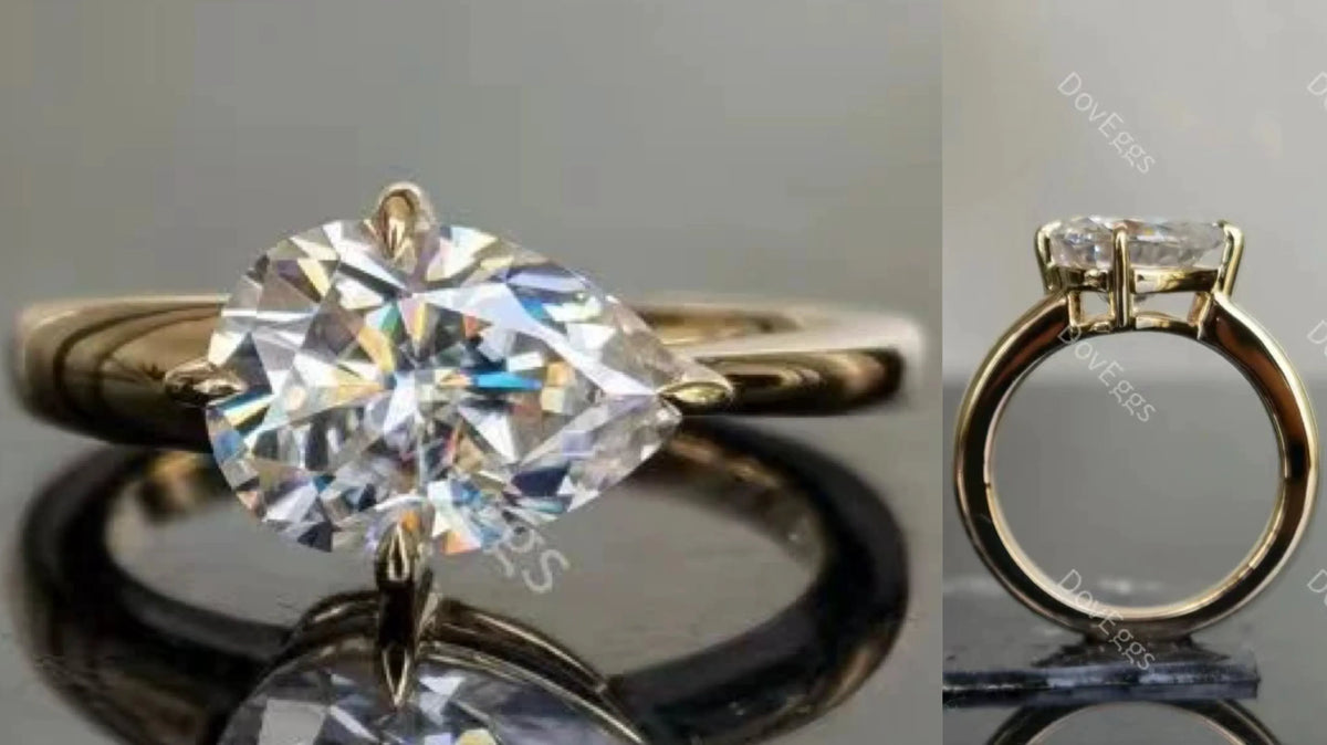 Doveggs solitaire moissanite engagement ring