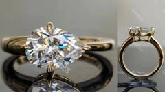 Doveggs solitaire moissanite engagement ring