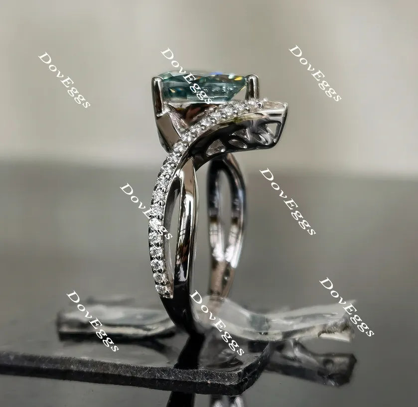 Madison’s marvel cruved band moissanite engagement ring
