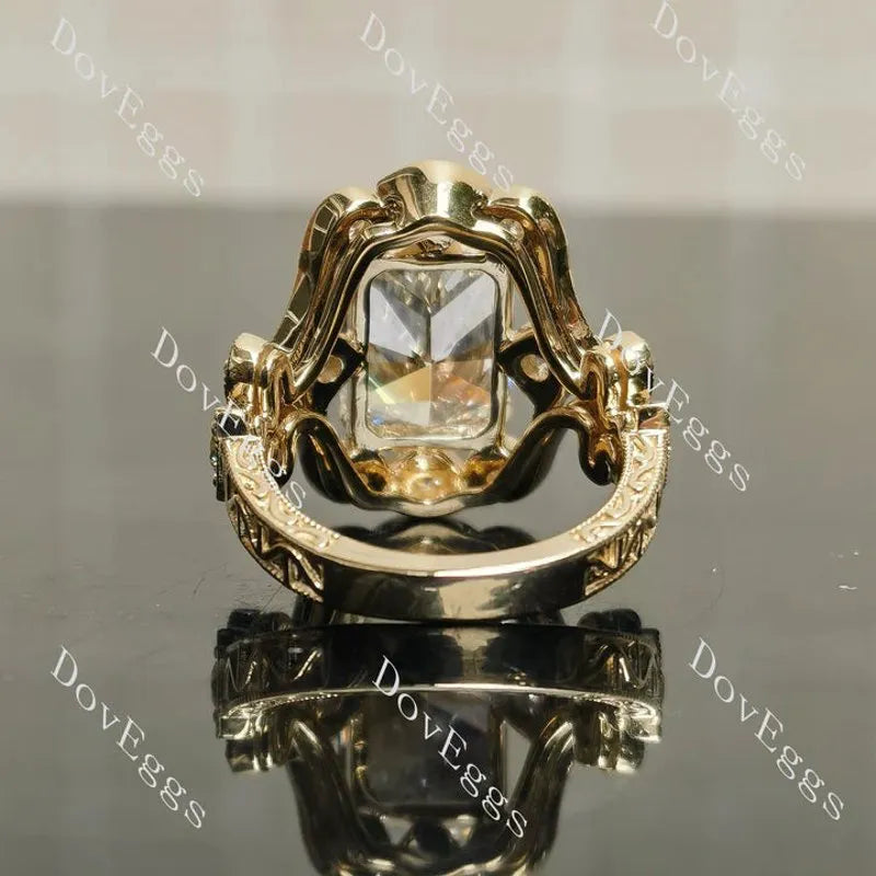 Vintage art deco engagement ring semi-mount only(Exclusively to DovEggs Stones)