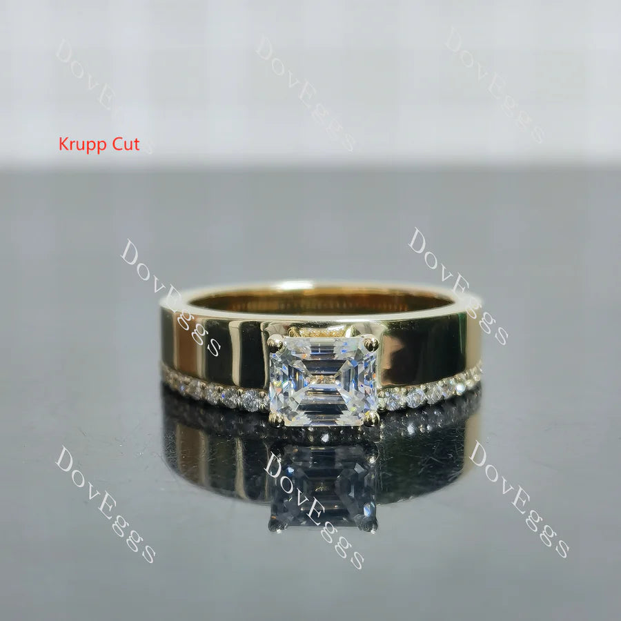 Doveggs pave additional stone band engagement ring only semi-mount only(Exclusively to DovEggs Stones)