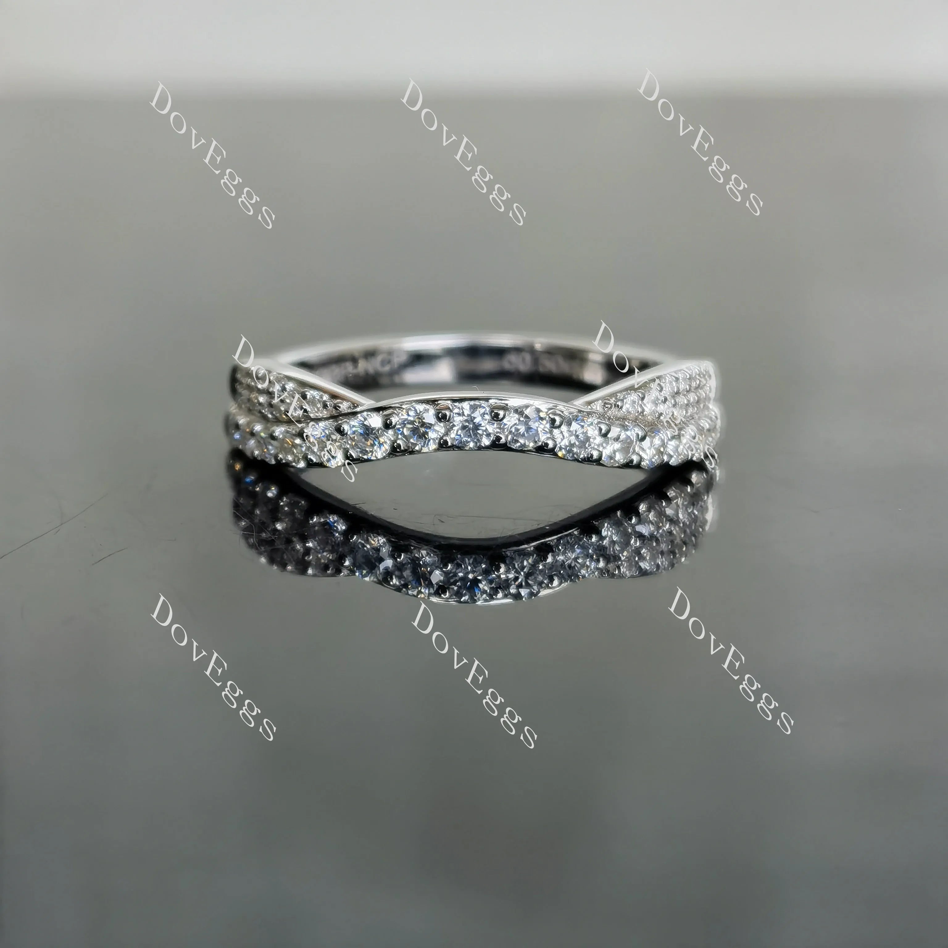 doveggs cushion halo moissanite engagement ring only