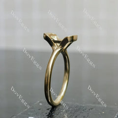Doveggs bezel solitaire engagement ring semi-mount only(Exclusively to DovEggs Stones)
