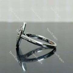 (size 7.5) Doveggs 10K white gold round lab grown diamond ring