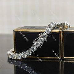 (7.5 inch) Doveggs 4mm round moissanite Tennis bracelet