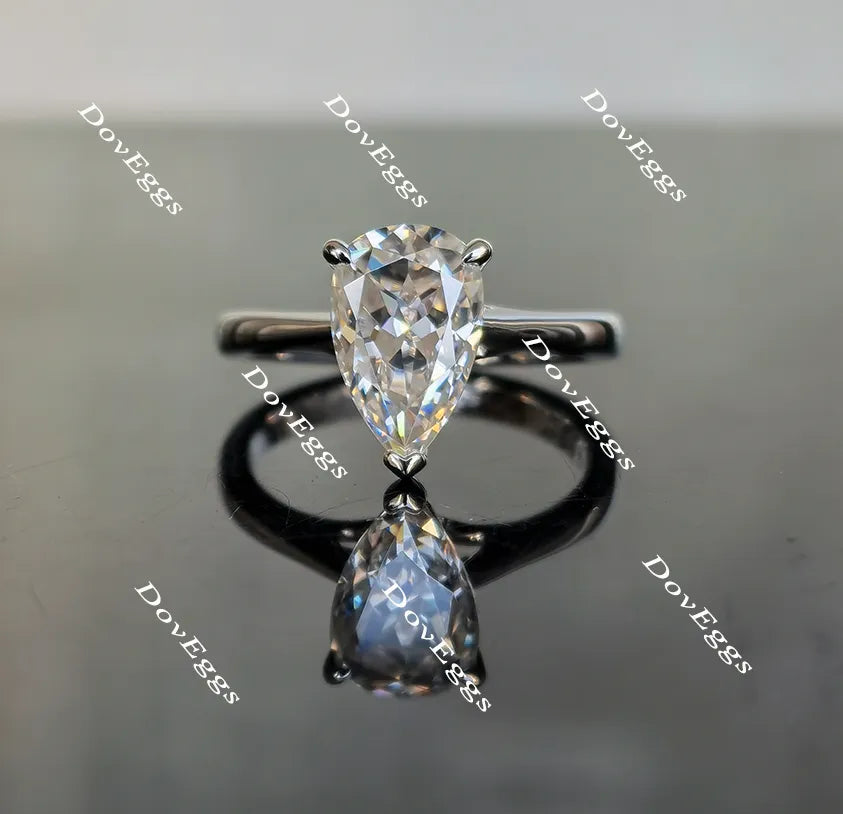 Doveggs solitaire moissanite engagement ring for women