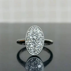 (size 7.5) Doveggs 10K white gold round lab grown diamond ring
