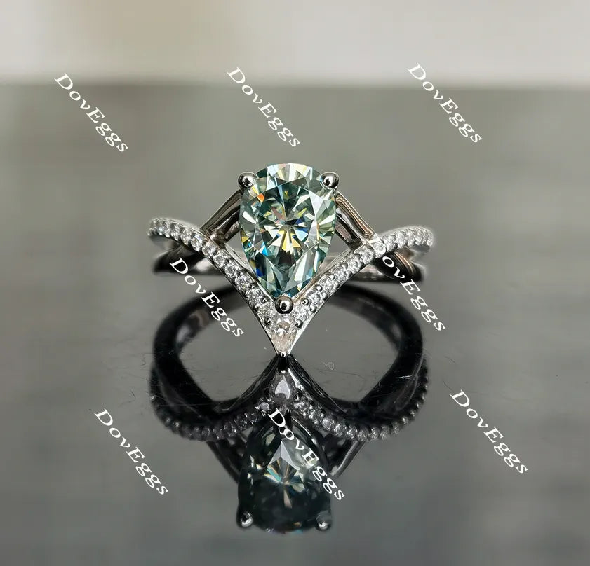 Madison’s marvel cruved band moissanite engagement ring