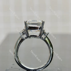(size 5.5) Doveggs sterling silver 8ct elongated krupp cut moissanite engagement ring
