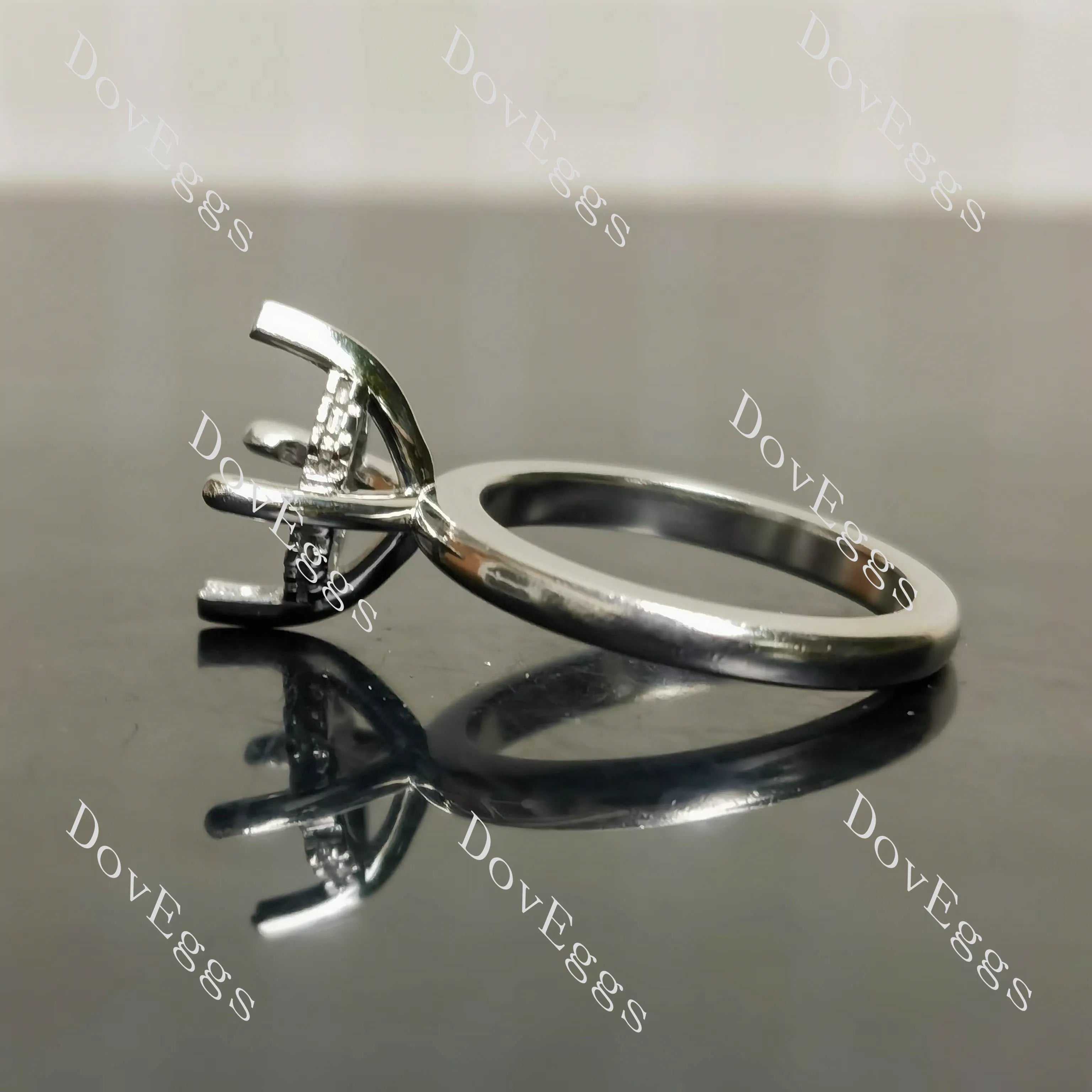 DovEggs hidden halo engagement ring only semi-mount only(Exclusively to DovEggs Stones)