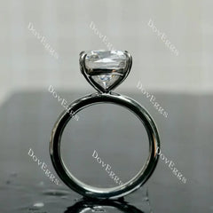 (size 5) Doveggs sterling silver gold 4ct cushion moissanite engagement ring