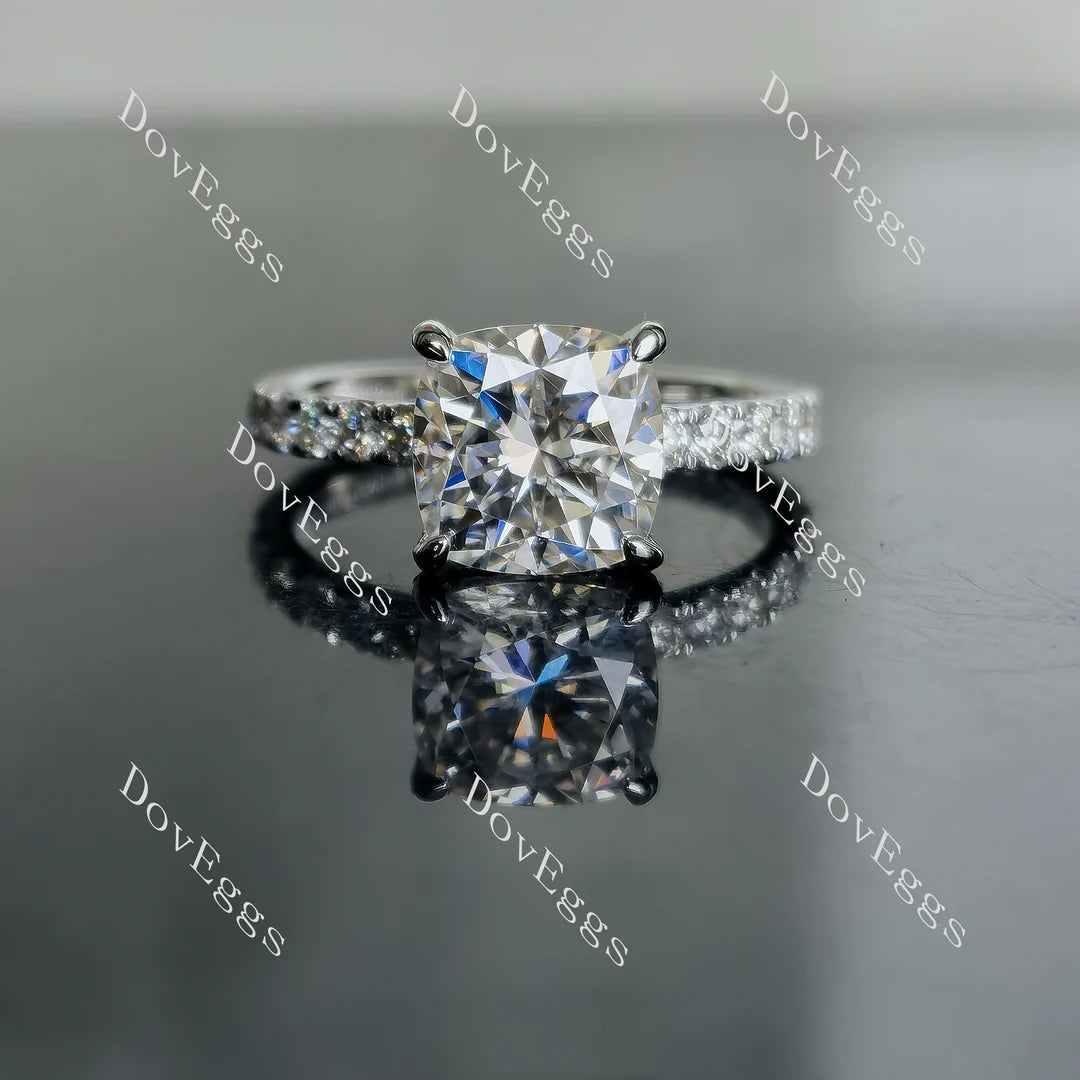 Doveggs pave engagement ring only semi-mount only(Exclusively to DovEggs Stones)