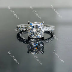 Doveggs pave engagement ring only semi-mount only(Exclusively to DovEggs Stones)