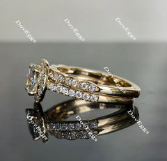 Doveggs halo round moissanite engagement ring only