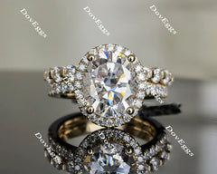 Halo engagement ring only semi-mount only(Exclusively to DovEggs Stones)